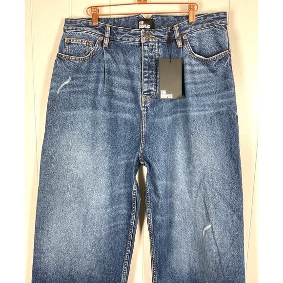 The Kooples Dark Blue Wide-Leg Men's Jeans NWT Size 33 - Picture 4 of 12